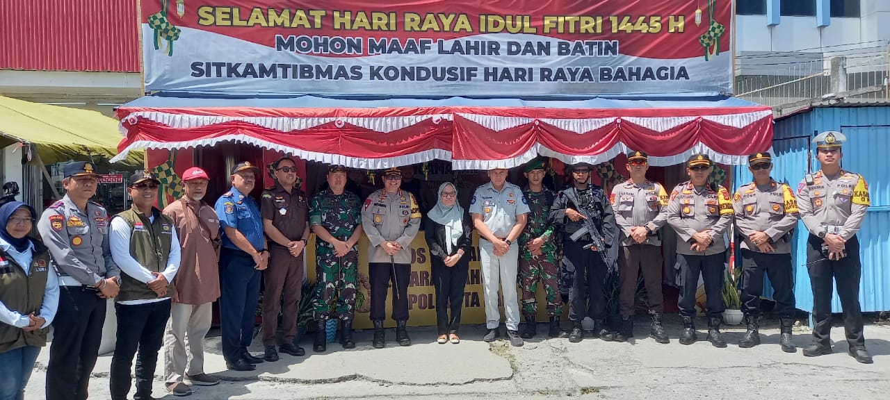 Sekkot Palu Dan Kapolres Tinjau Pos Pengamanan Lebaran 2024