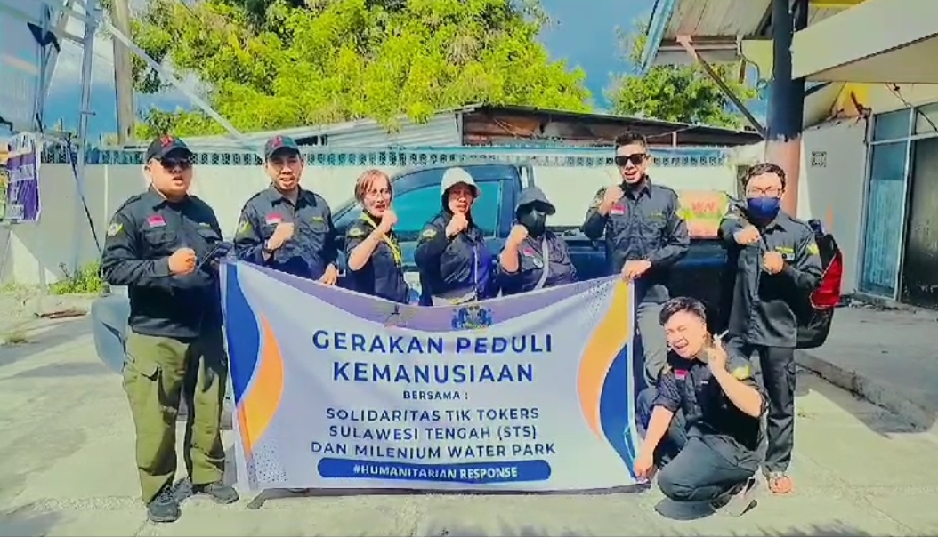 Milenium Group dan Solidaritas Tiktokers Sulteng (STS) Bersatu Bantu Korban Banjir di Sigi