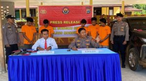 Polsek Bungku Selatan Tetapkan Lima Tersangka, Kasus Pencurian Kabel Tembaga