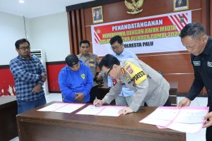 Polresta Palu dan Awak Media Sepakat Ciptakan Pilkada Damai dan Transparan