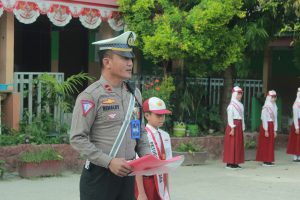 Menjadi IRUP di Sekolah, Ps.Kanit Turjawali Sampaikan Pesan Tertib Beralu Lintas