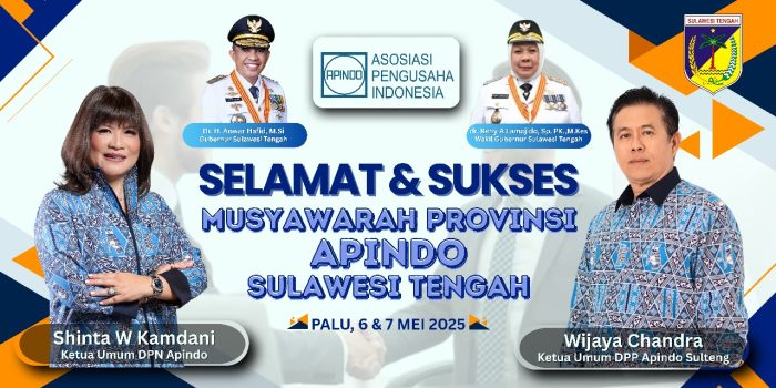Musyawarah Provinsi DPP APINDO Sulawesi Tengah Digelar di Palu, Hadirkan Ketum DPN APINDO Shinta Kamdani