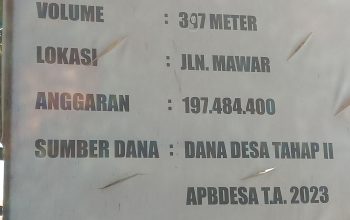 APBDes Diduga Rugi Ratusan Juta, Proyek Jalan di Sunju Tidak Selesai