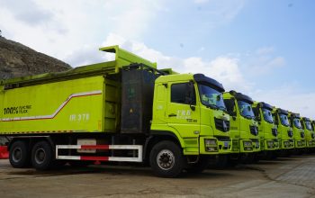 Kendaraan dump truck listrik yang beroperasi dalam kawasan industri IMIP (foto:ist)