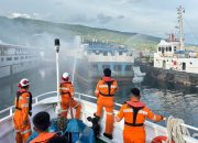 Kebakaran Kapal KM Harapanku Mekar di Pelabuhan Rakyat Luwuk, 9 ABK Berhasil Diselamatkan