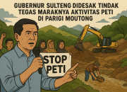 Gubernur Sulteng Didesak Tindak Tegas Maraknya Aktivitas PETI di Parigi Moutong
