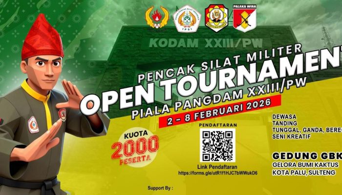 Palu Bergairah, Pangdam XXIII/PW Gulirkan Kejuaraan Nasional Pencak Silat dan Karate