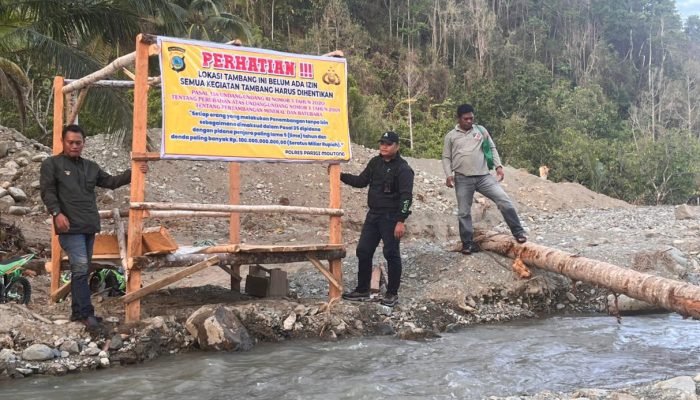 Polisi Tertibkan Aktivitas Tambang Emas Ilegal di Parigi Moutong